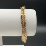 9ct yellow gold woven bracelet