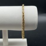 18ct yellow gold byzantine linked bracelet