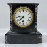 A marble mantel clock