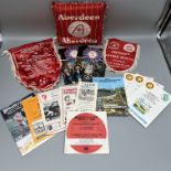 A mixed lot of rare Aberdeen football memorabilia and a Manchester United football record