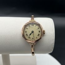 A 9ct yellow gold Victorian mechanical ladies watch