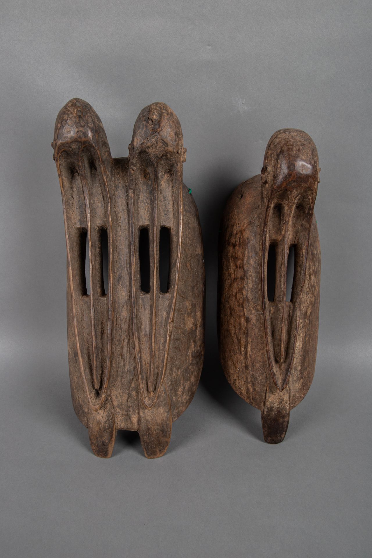 Zwei Anthropomorphe Masken, Dogon, Mali
