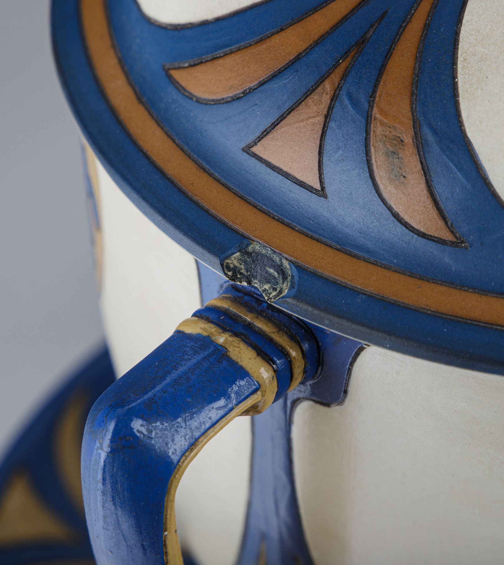 Villeroy & Boch Mettlach, Bowlengefäß mit Deckel auf Untersatz, Jugendstil - Image 4 of 6