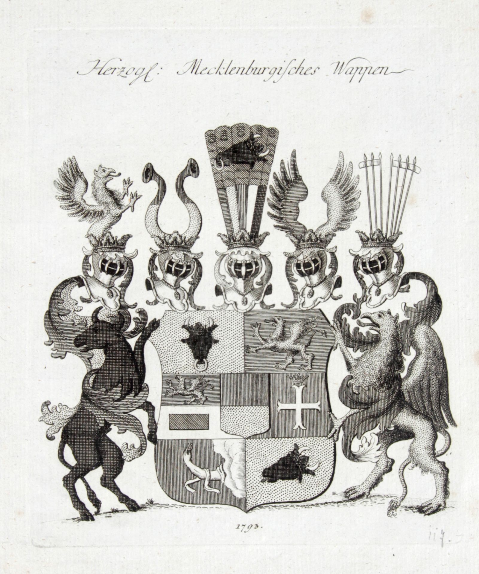Herzoglich Mecklenburgisches Wappen, 1793