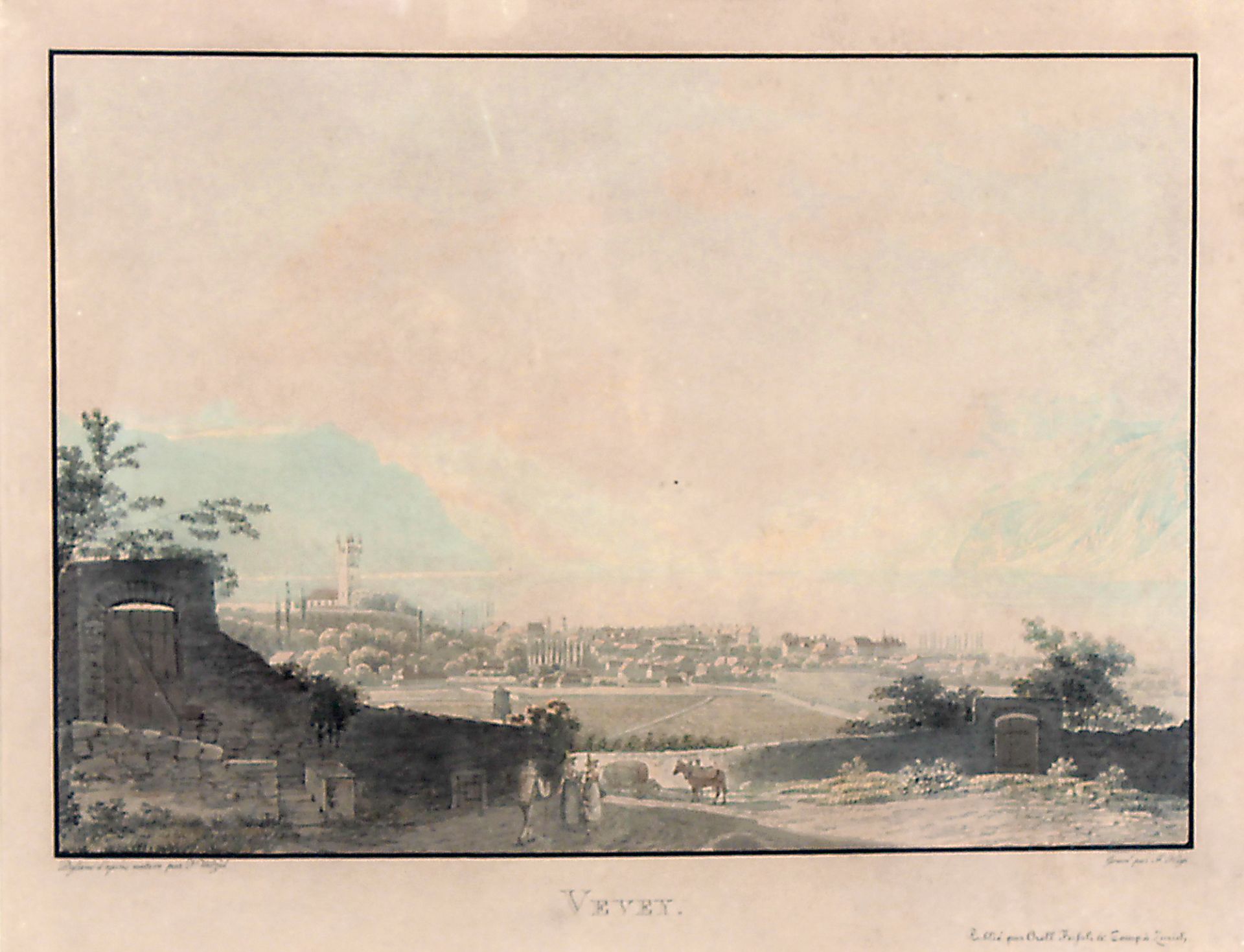 Ansicht von Vevey, um 1820