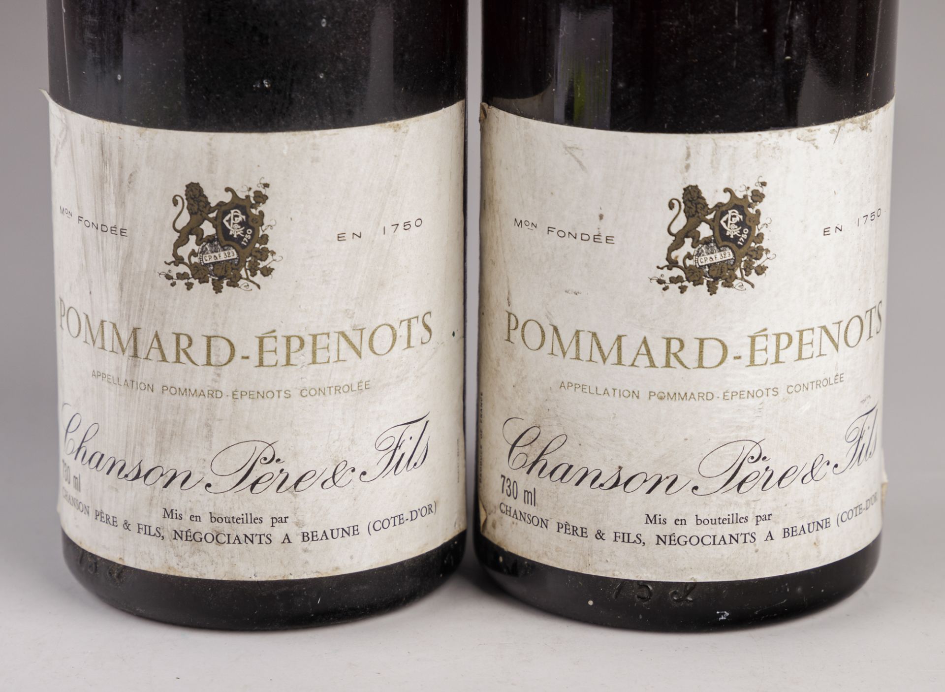 2 Flaschen Pommard-Épenots, Domaine Chanson Père et Fils, 1970, - Image 2 of 3