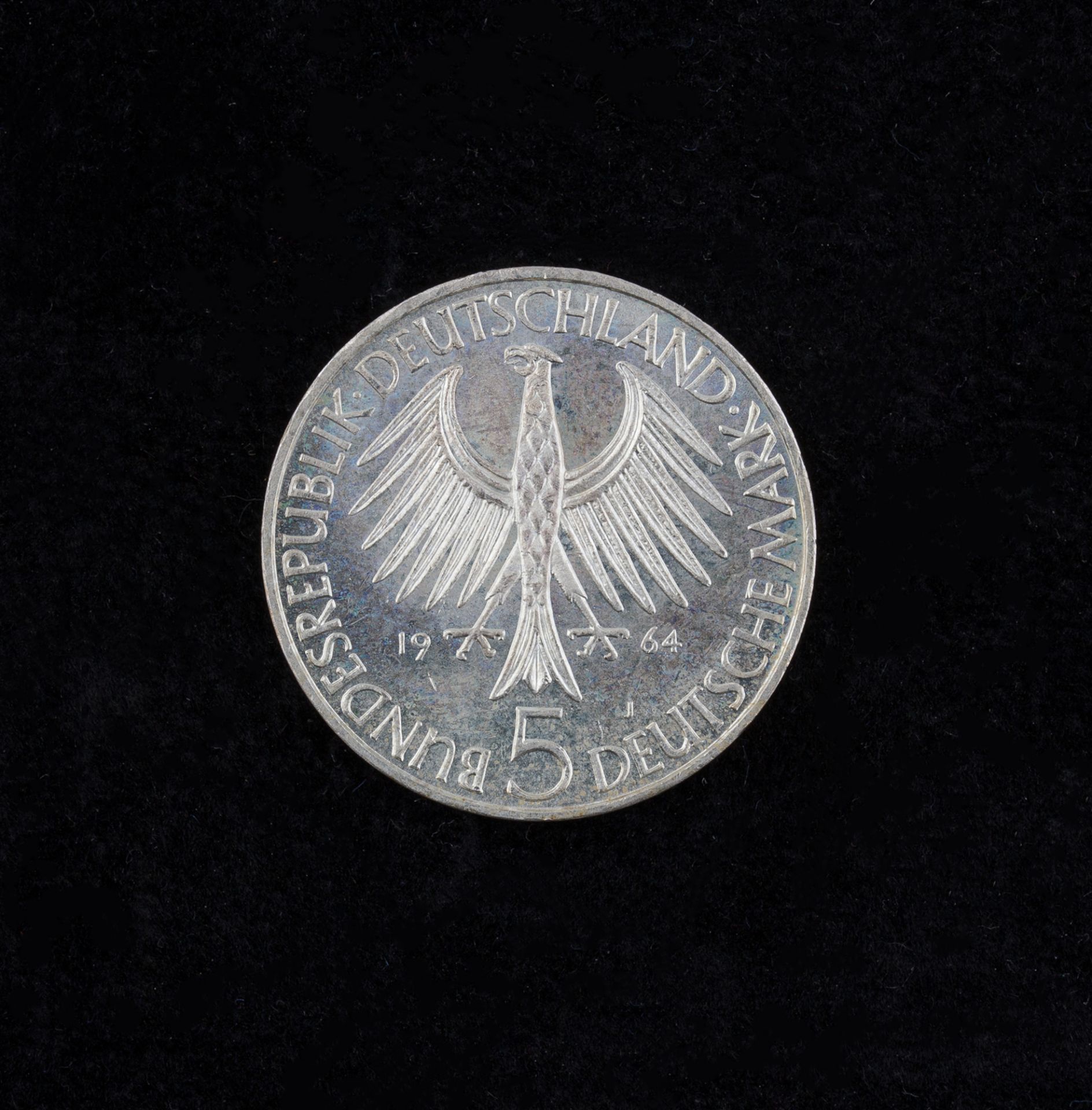 5 Deutsche Mark, 1964 J, Johann Gottlieb Fichte