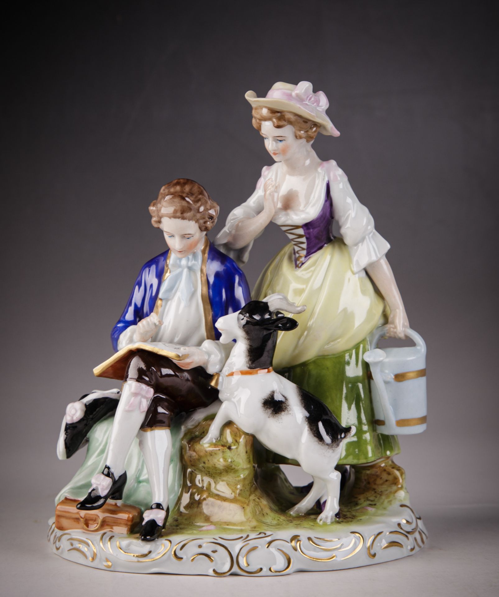 VEB Porzellanmanufaktur Scheibe-Alsbach, Figurenpaar mit Ziegenbock