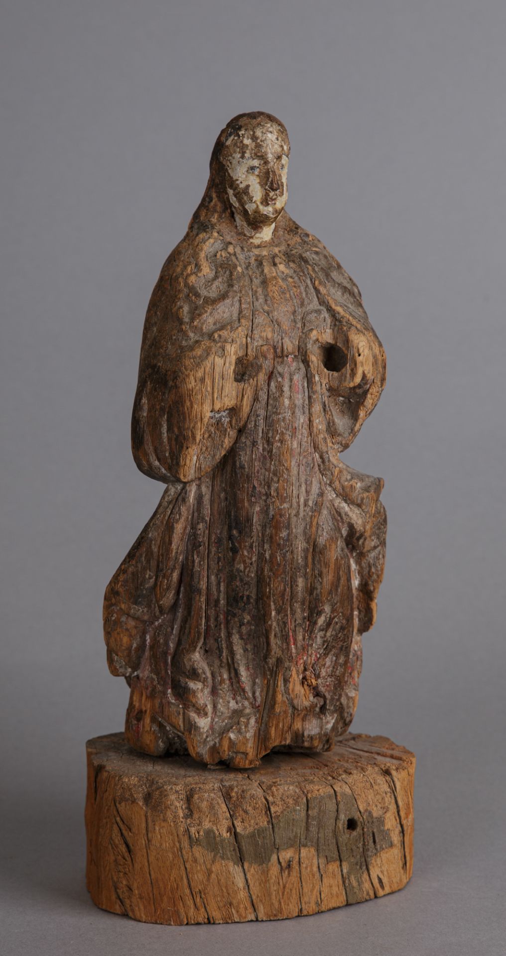 Fragment einer Marienfigur, deutsch, um 1700