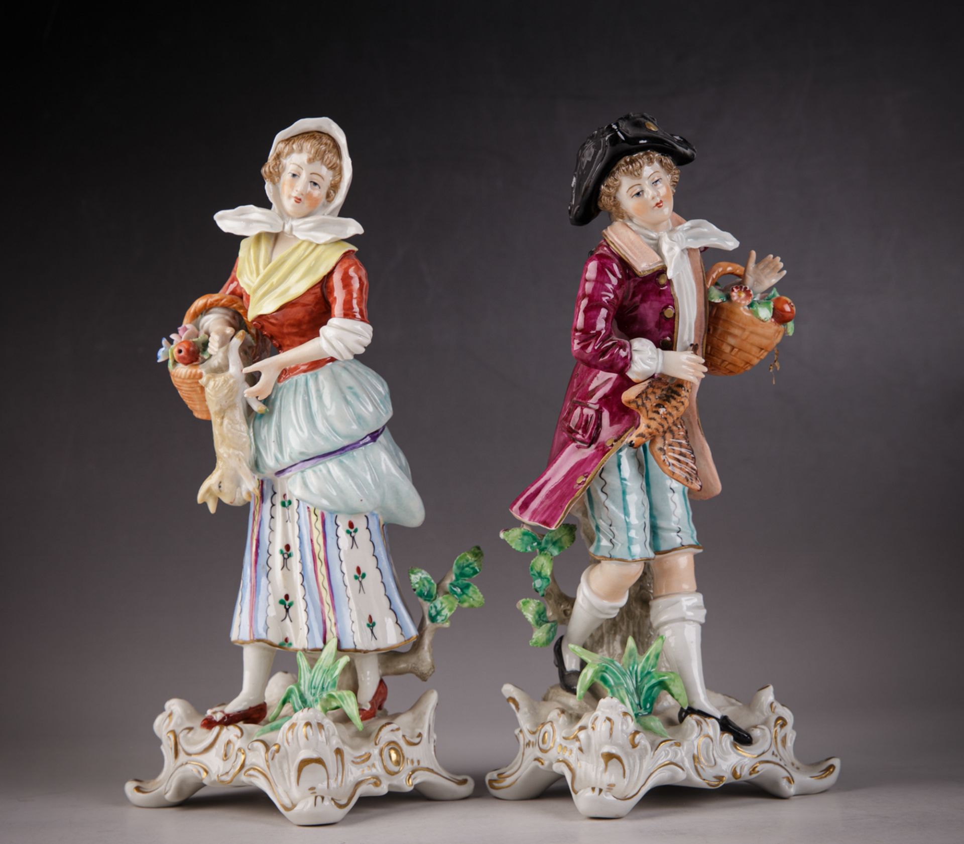 Sitzendorfer Porzellanmanufaktur, Figurenpaar - Bild 2 aus 4