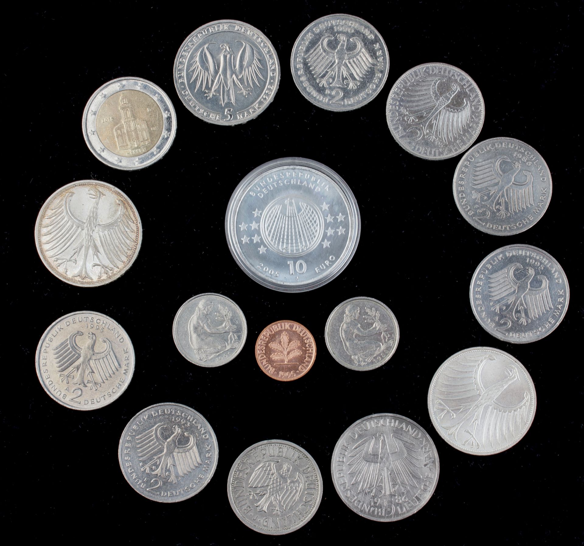 Konvolut 16 Münzen der Bundesrepublik