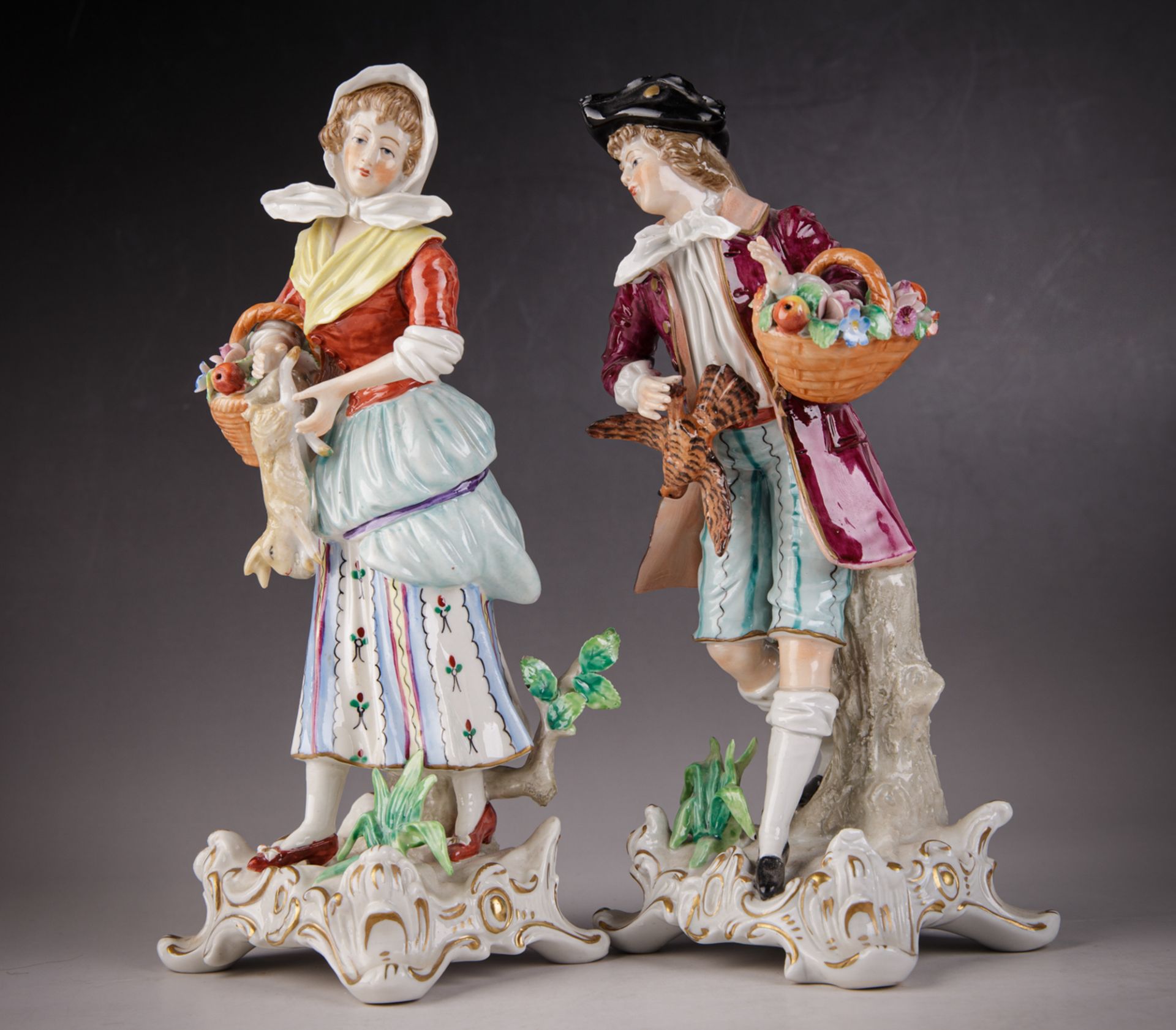 Sitzendorfer Porzellanmanufaktur, Figurenpaar - Bild 3 aus 4