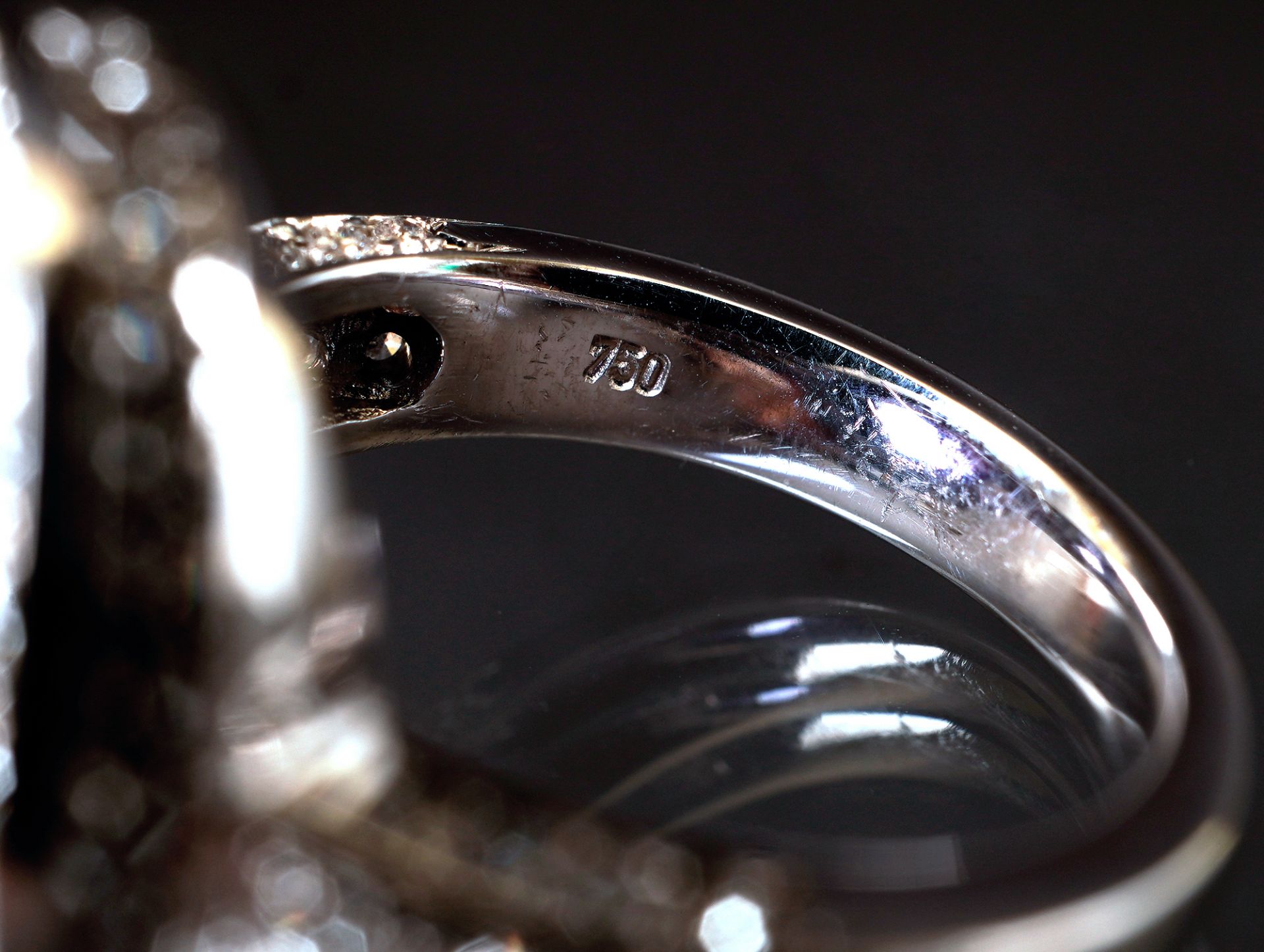 Prächtiger Ring mit Tansanit und Brillanten, WG 750 - Image 7 of 7