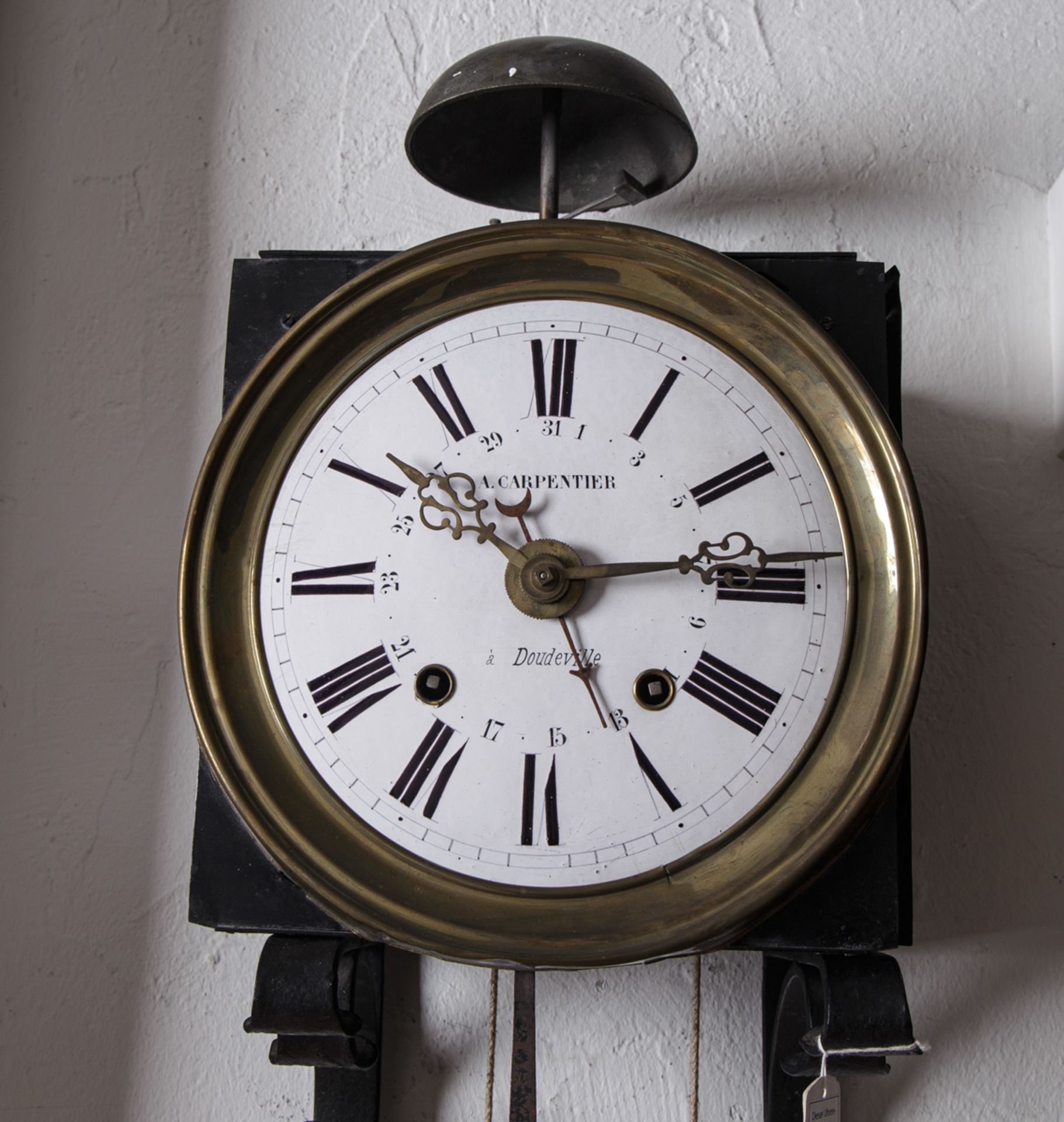Comtoise-Uhr mit Lyrapendel und Datumsanzeige, um 1850 - Image 3 of 6