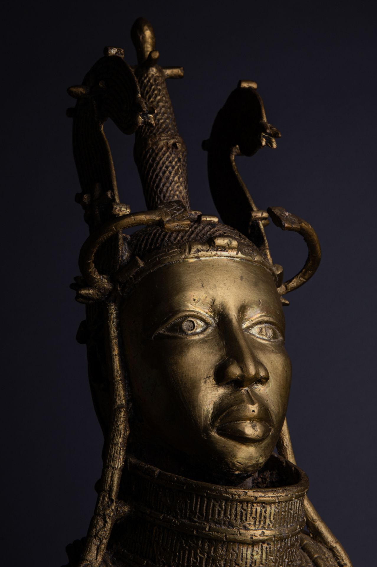 Königspaar, Edo, Benin, Nigeria 20. Jh. - Bild 9 aus 12