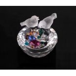 Swarovski Silver Crystal, Vogelbad, aus der Kollektion 'Gefiederte Schönheiten'