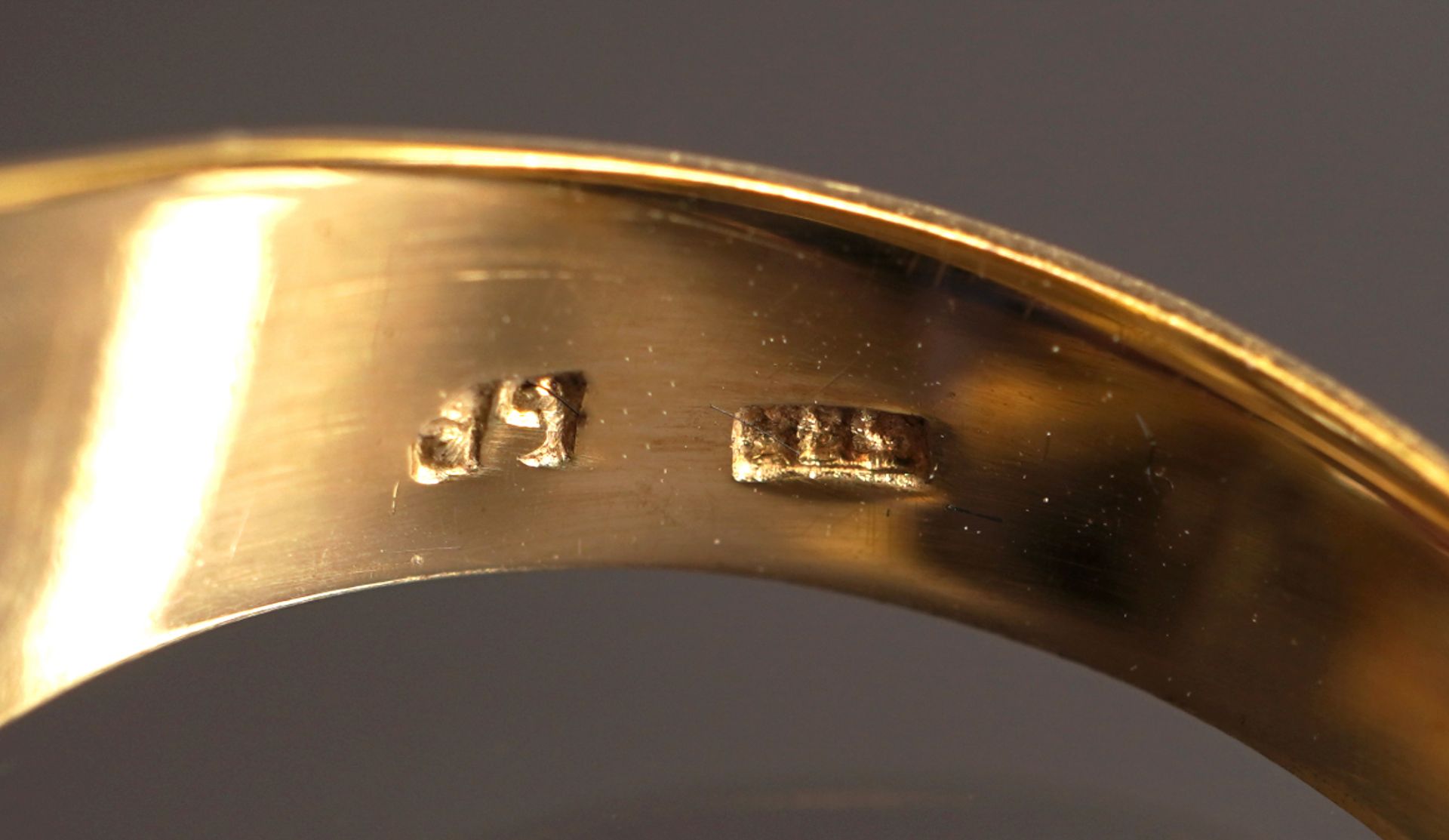 Ring mit Brillantbesatz, GG 585 - Bild 4 aus 6