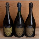 3 Flaschen Champagner Moét et Chandon à Epernay Cuvée Dom Pérignon 1964, 1980 und 1983