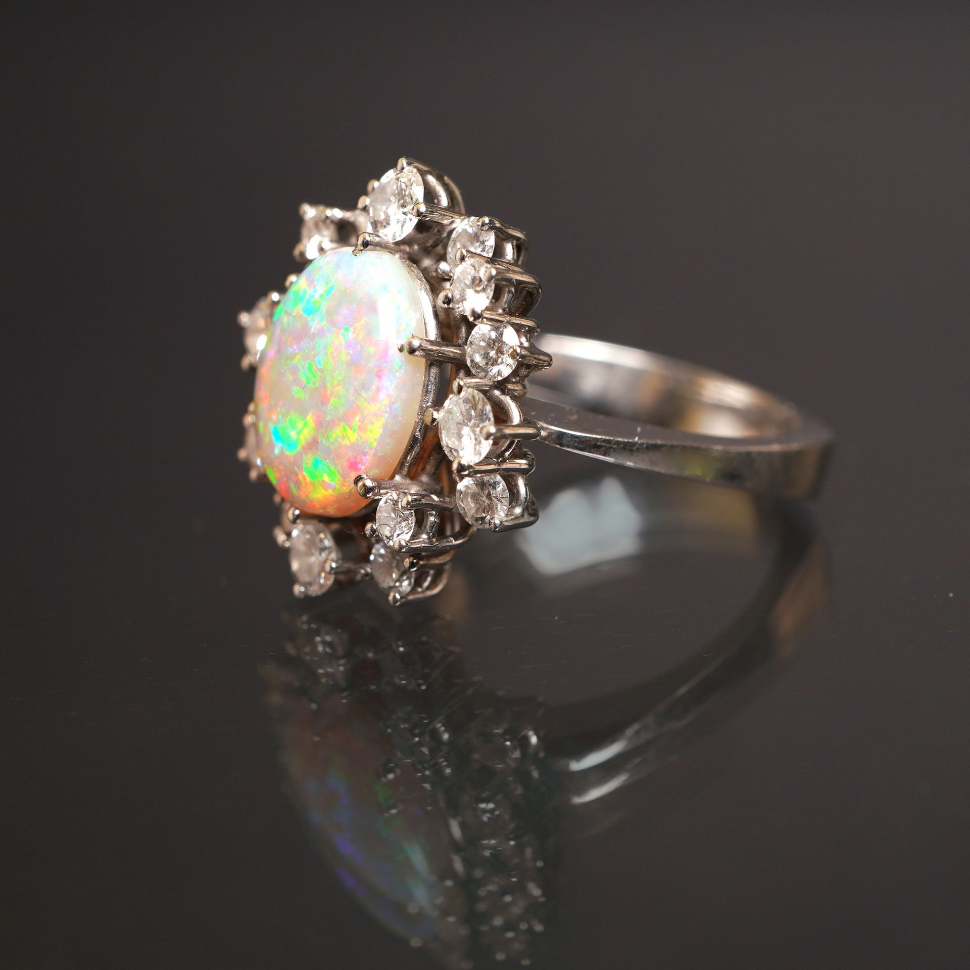 Ring mit Opal und Brillanten, WG 585 - Image 2 of 5