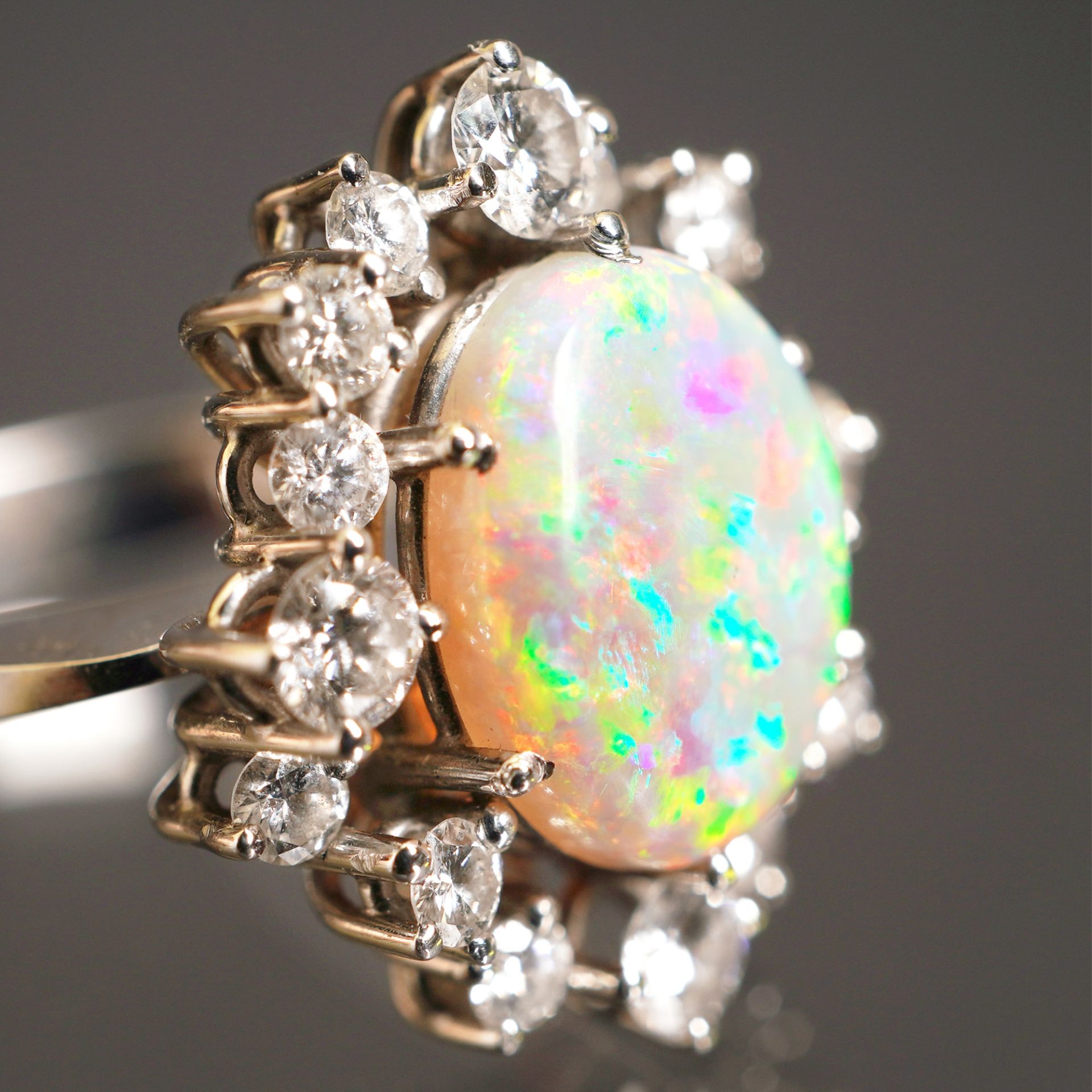 Ring mit Opal und Brillanten, WG 585 - Image 3 of 5