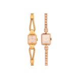 Two lady's dress watches, the first being a 9ct yellow gold Renown, featuring a hand-wound