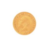 A George V gold half sovereign, dated 1912