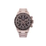A Rolex Oyster Perpetual Cosmograph Daytona 116500LN in oystersteel with a black dial and an