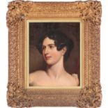 After Sir Thomas Lawrence (1769-1830), a head and shoulders portrait of a lady with bare