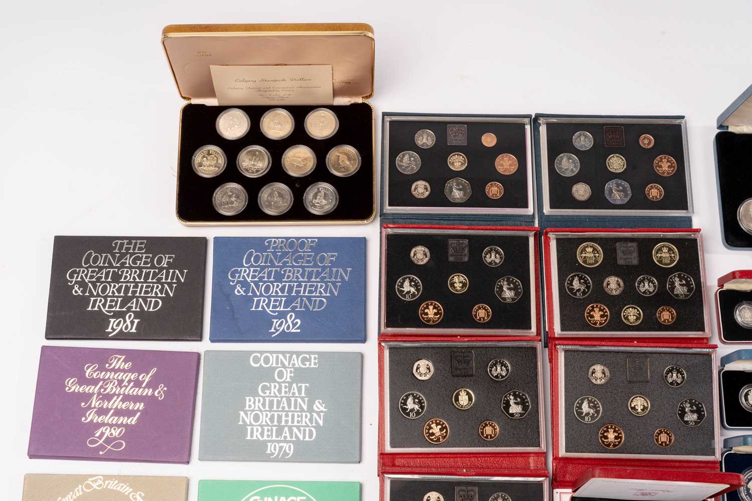 A collection of silver proof and other coins, comprising The Coinage of Great Britain 1970 - 1989 ( - Image 4 of 33