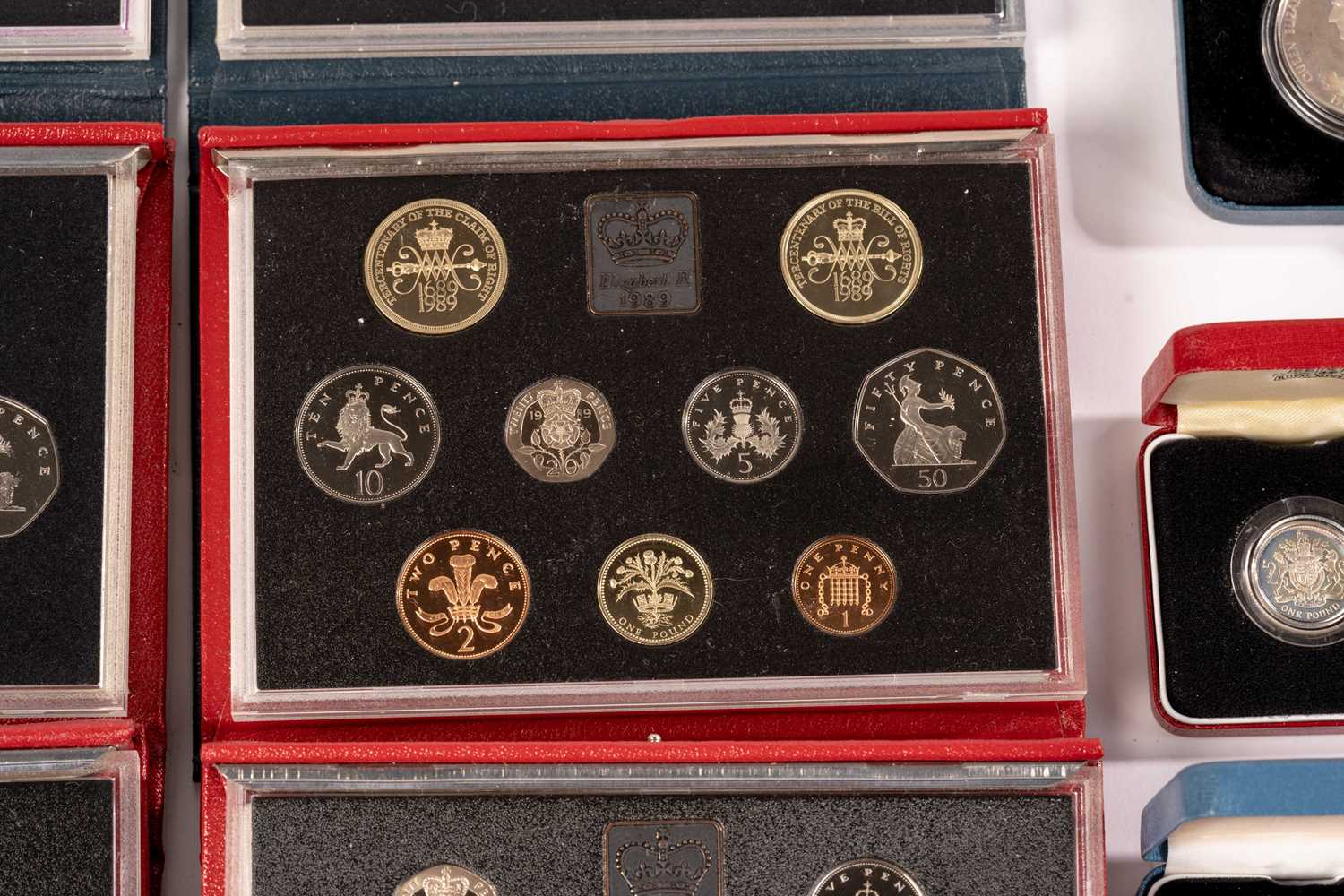 A collection of silver proof and other coins, comprising The Coinage of Great Britain 1970 - 1989 ( - Image 15 of 33