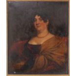 Late 19th-century British school, portrait of a lady, oil on canvas, 76 cm x 63 cm glazed in a