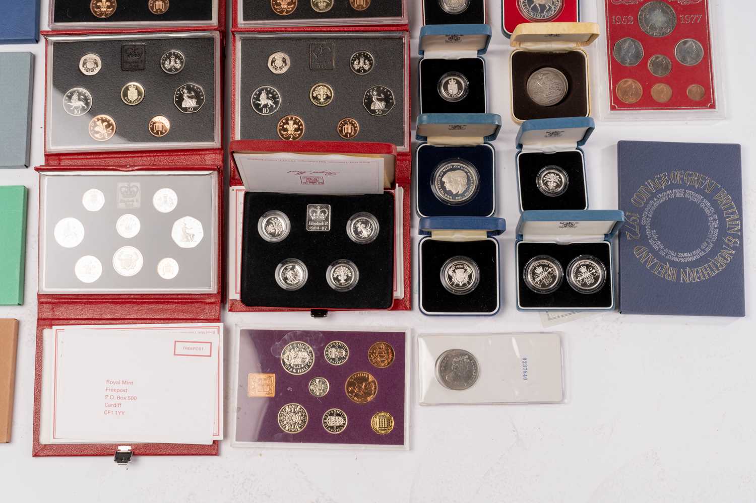 A collection of silver proof and other coins, comprising The Coinage of Great Britain 1970 - 1989 ( - Image 3 of 33