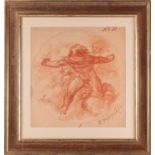 Nikolai Ludwigovich Ellert (1845 - 1901), The Personification of Wind, signed and dated 1873, pencil