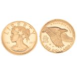 A 2015 United States Mint American Liberty 225th Anniversary High Relief 1oz Gold Coin, in a