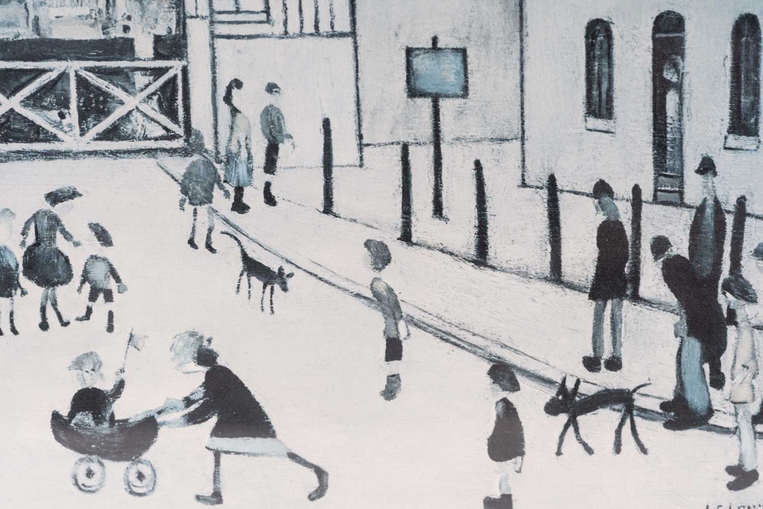 L S Lowry (1887 - 1976), Level Crossing, signed in pencil and blind stamp, offset lithograph ( - Image 4 of 8