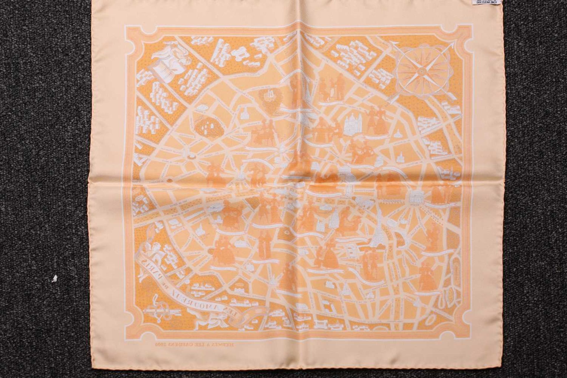 Two Hermes silk scarves; Les Amoreux de Paris limited edition to commemorate Hermes reopening the - Image 13 of 17