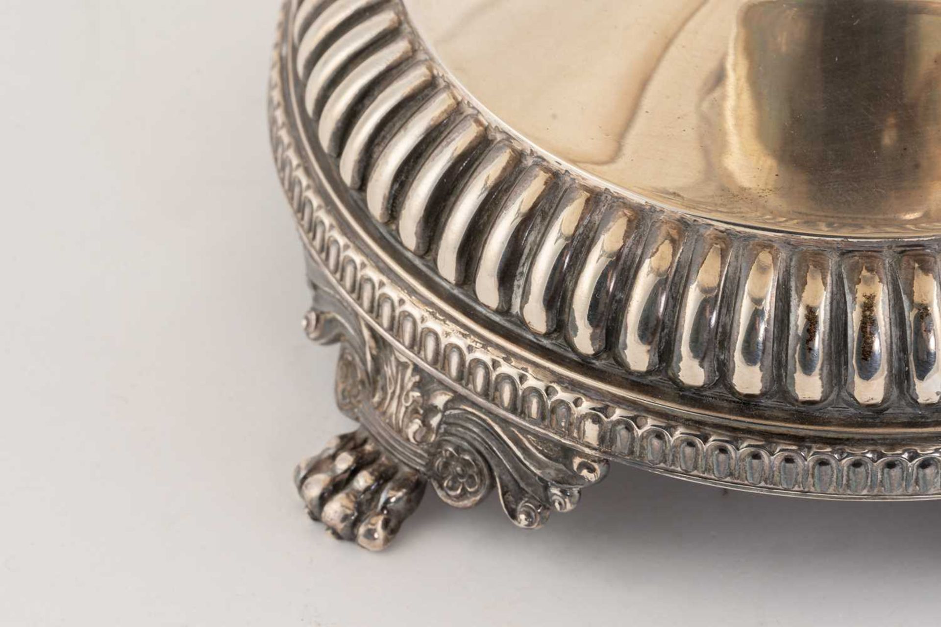 A large George V silver pedestal bowl, Sheffield 1933 by James Dixon & Sons, the twin-handles formed - Image 11 of 14