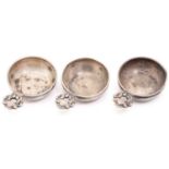 Georg Jensen- a set of three salts from the Acorn collection designed by Johan Rohde, No 402B, 5.