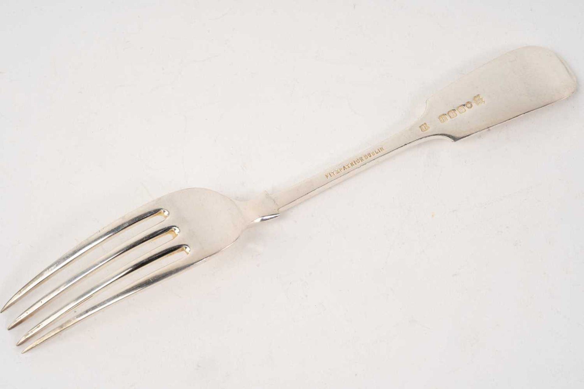 A part canteen of silver fiddle pattern flatware, some with crests engraved to terminals. Mixed - Image 6 of 13