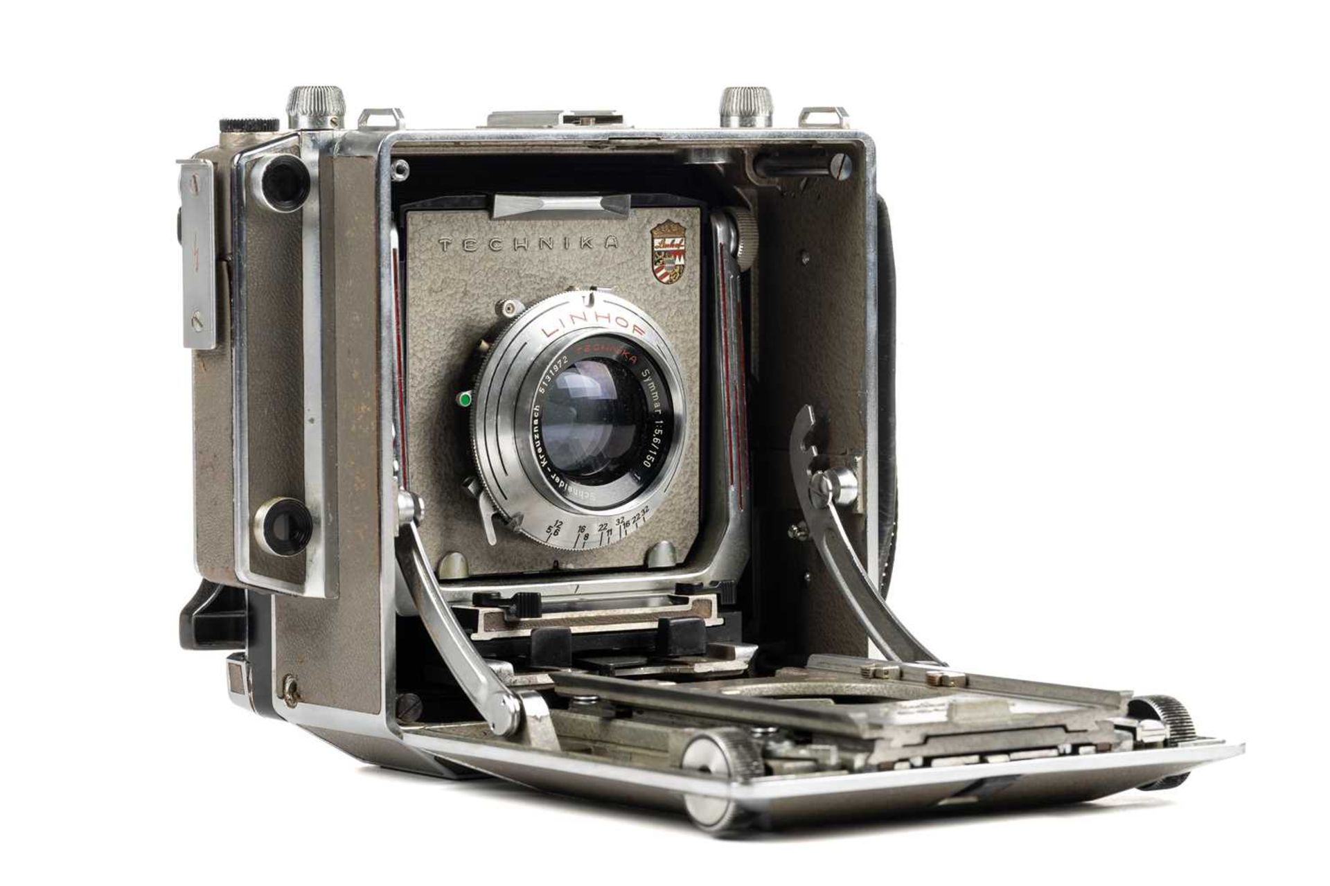A Linhof Technika V 5 x 4" plate camera, serial number 63532, with Schneider-Kreuznach Angulon 1:6, - Image 3 of 21