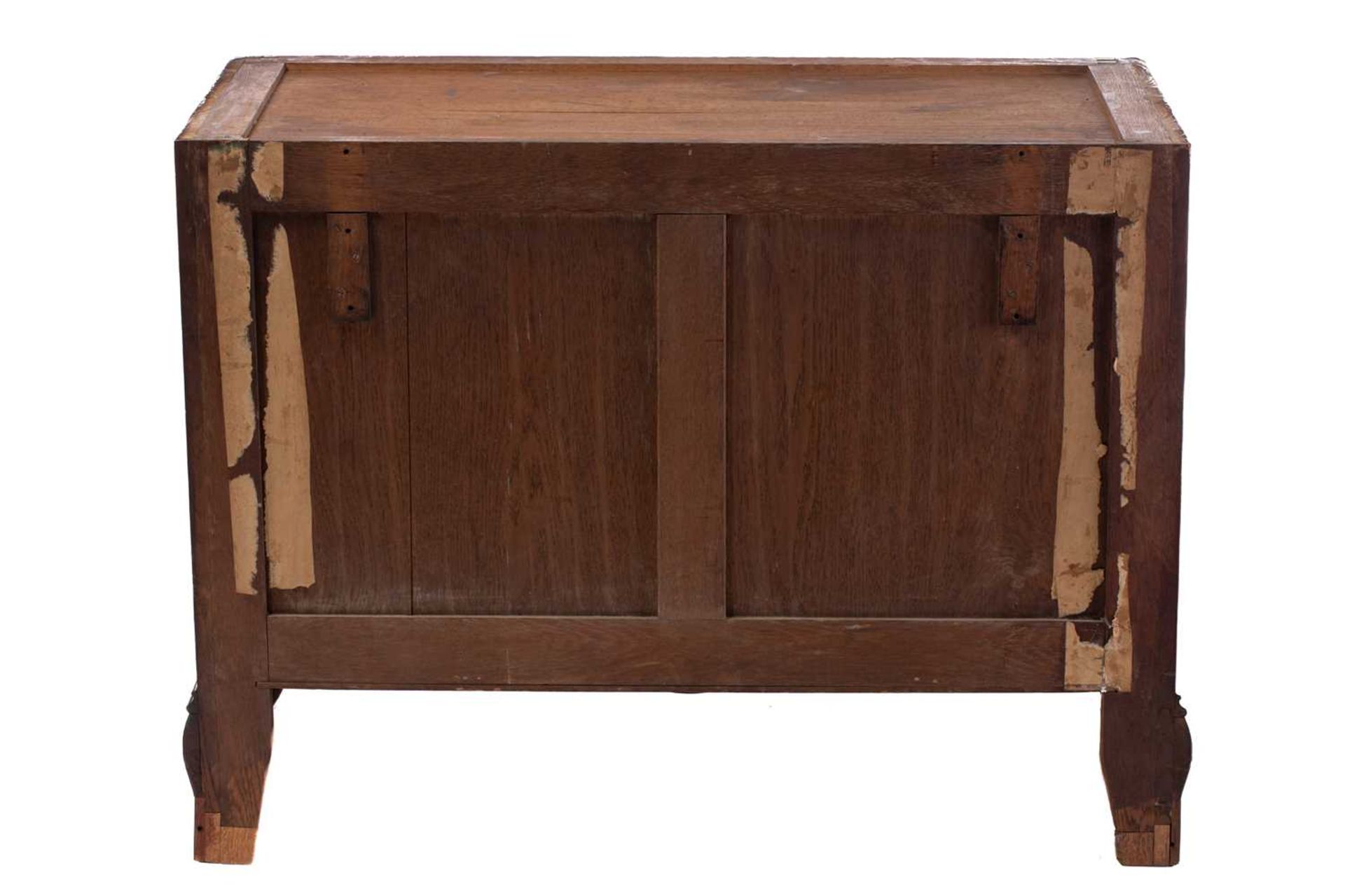 A French Napoleon III marble topped rosewood dressing commode with marquetry decoration, fitted four - Image 6 of 11