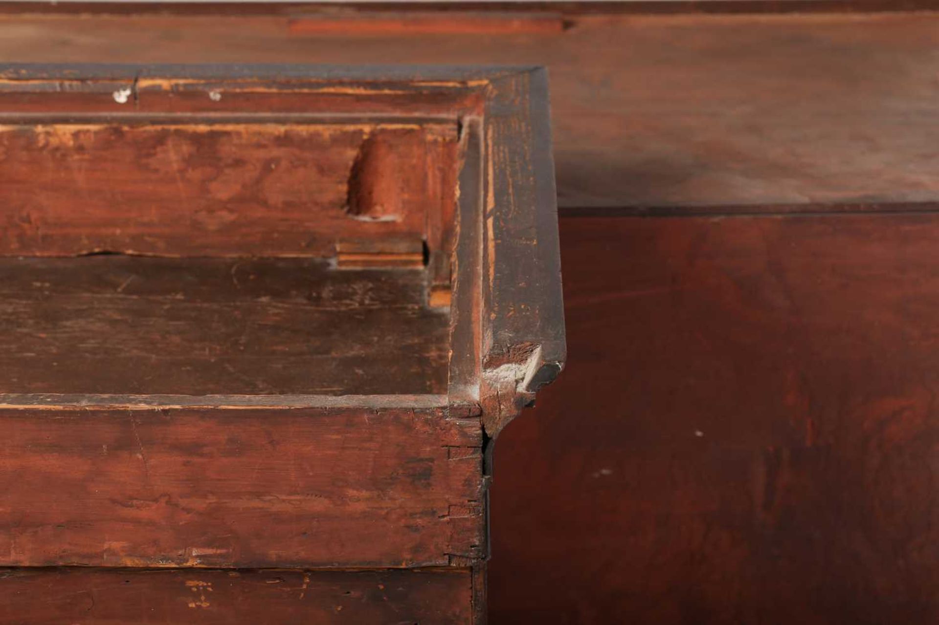 A George III mahogany chest on chest, the upper section with two short over three long drawers and - Image 8 of 8