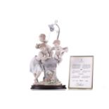 A Lladro porcelain ltd edition 516/2000 figure group "May my wish come true" modelled by the masters