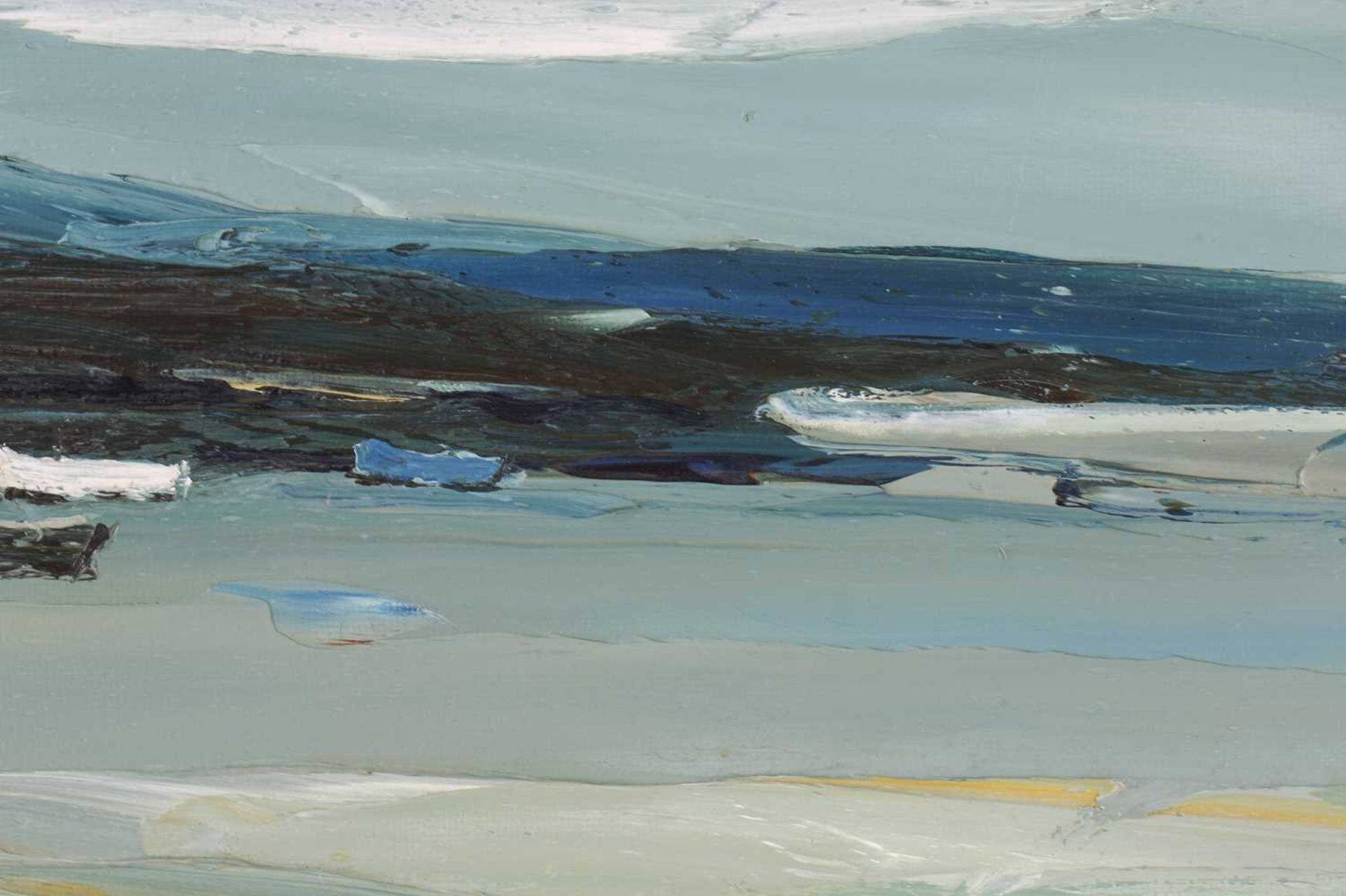 Donald McIntyre (1923-2009) British, 'The Estuary', oil on board, monogram signature to lower - Image 3 of 11
