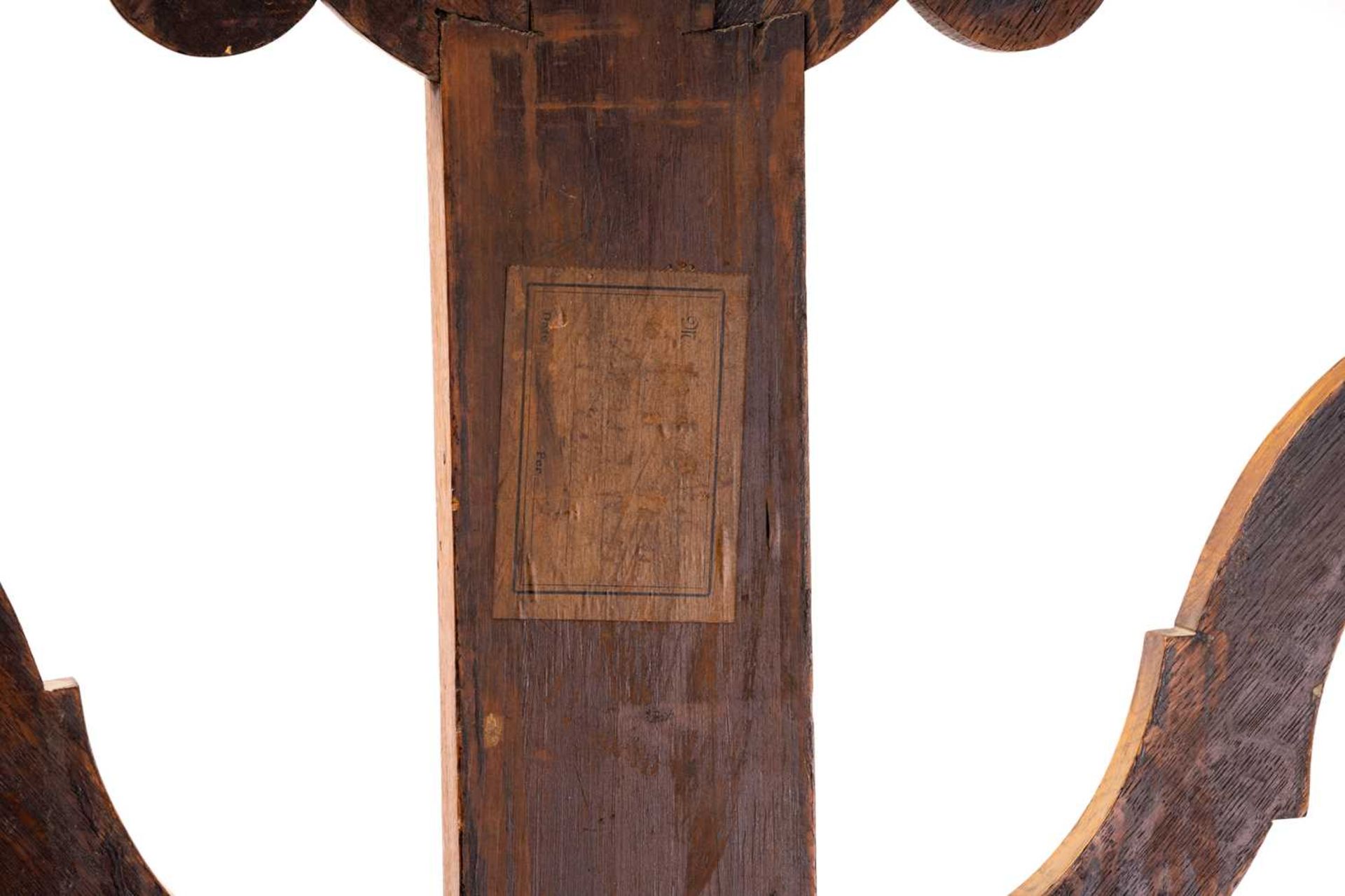 A Victorian golden oak "tree" hall stand with four shaped branches and turned hat and coat pegs - Image 10 of 15