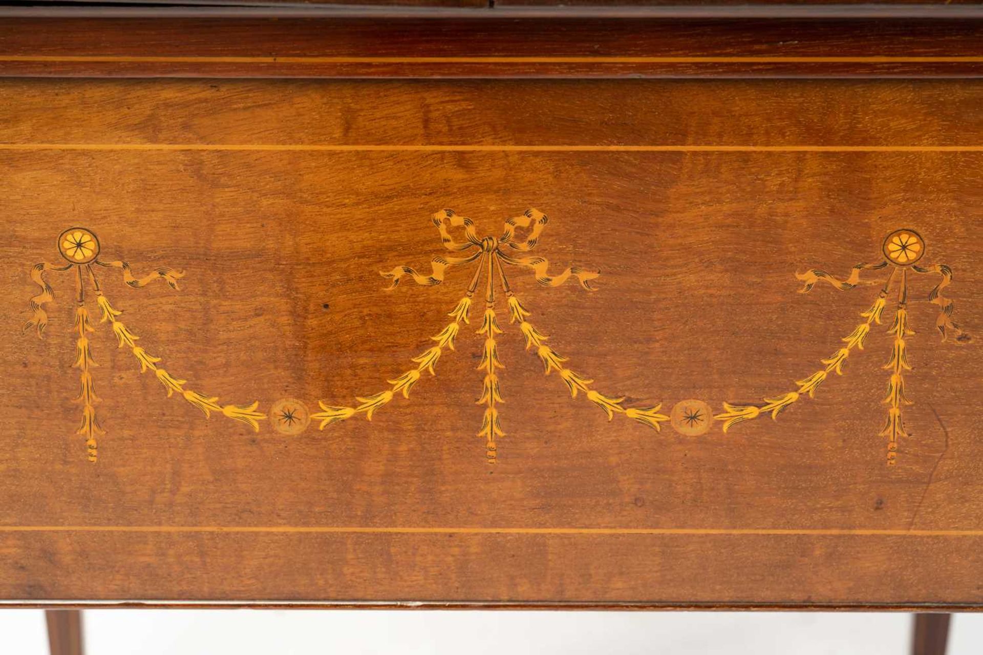 An Edwardian Maple & Co of Tottenham Court Rd, Neo-Classical marquetry inlaid mahogany drinks table, - Image 14 of 19