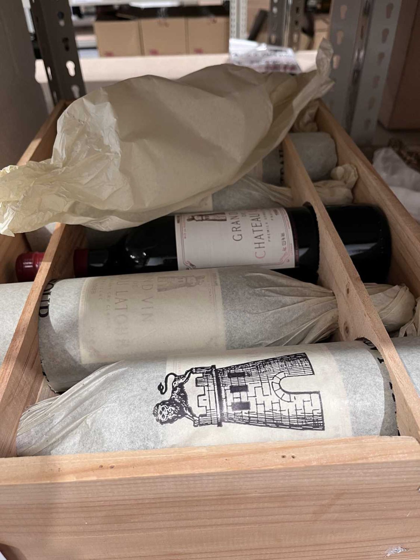 A twelve bottle case of Grand Vin de Chateau Latour, 1988, tissue wrapped bottles, ullage bottom - Image 3 of 21