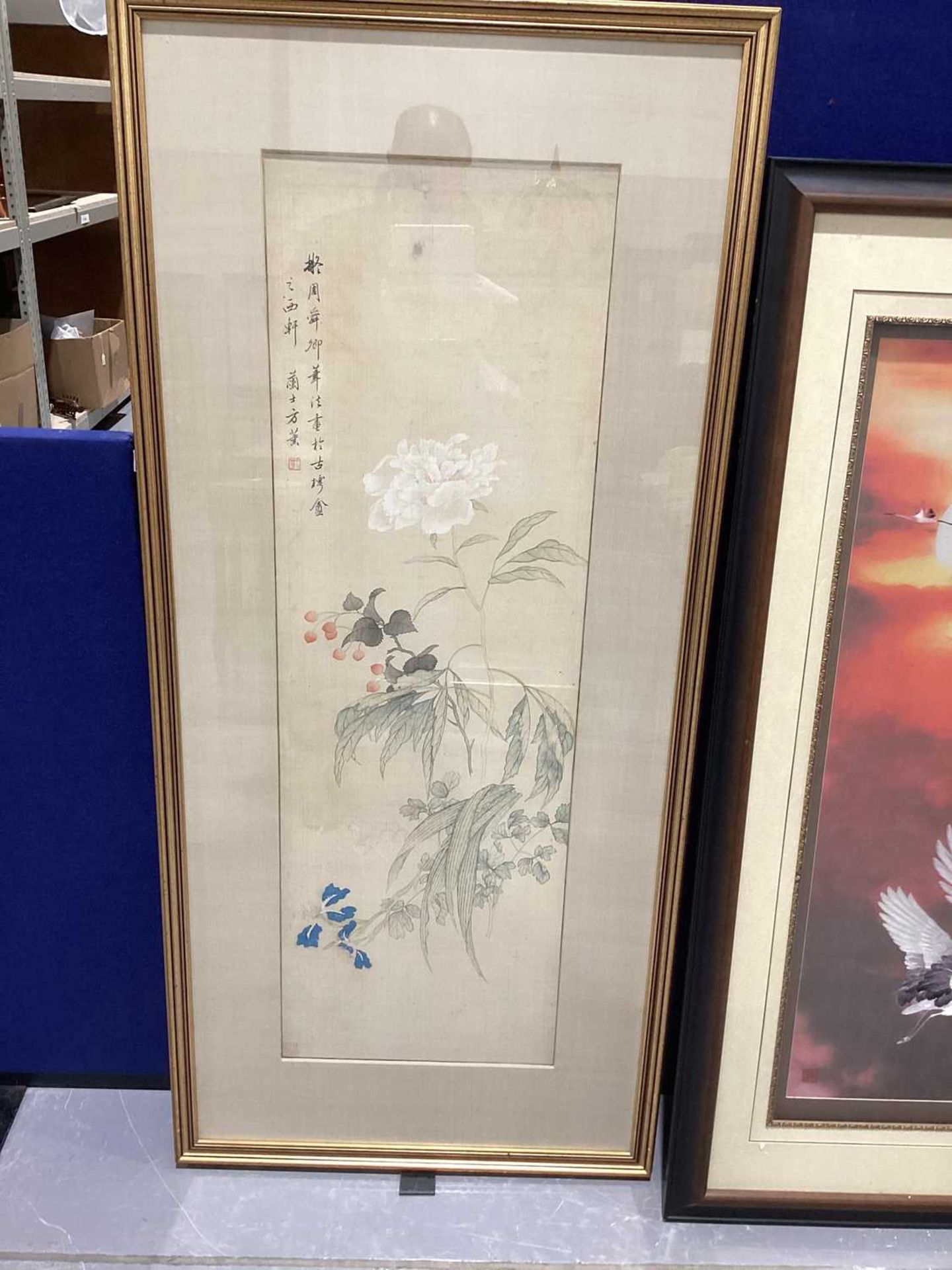 Fang Xun (Chinese, 1736 - 1799) Iris, wallflower, michaelia and peony, signed, watercolour on - Bild 12 aus 15