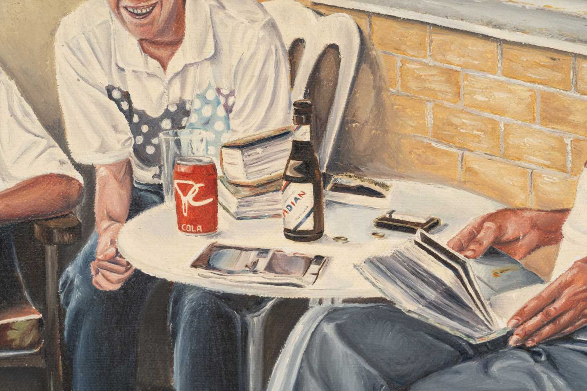 Darren Baker (b.1976), Workman at his bench, unsigned, oil on canvas, 58 x 43.5 cm, unframed, and - Bild 3 aus 11