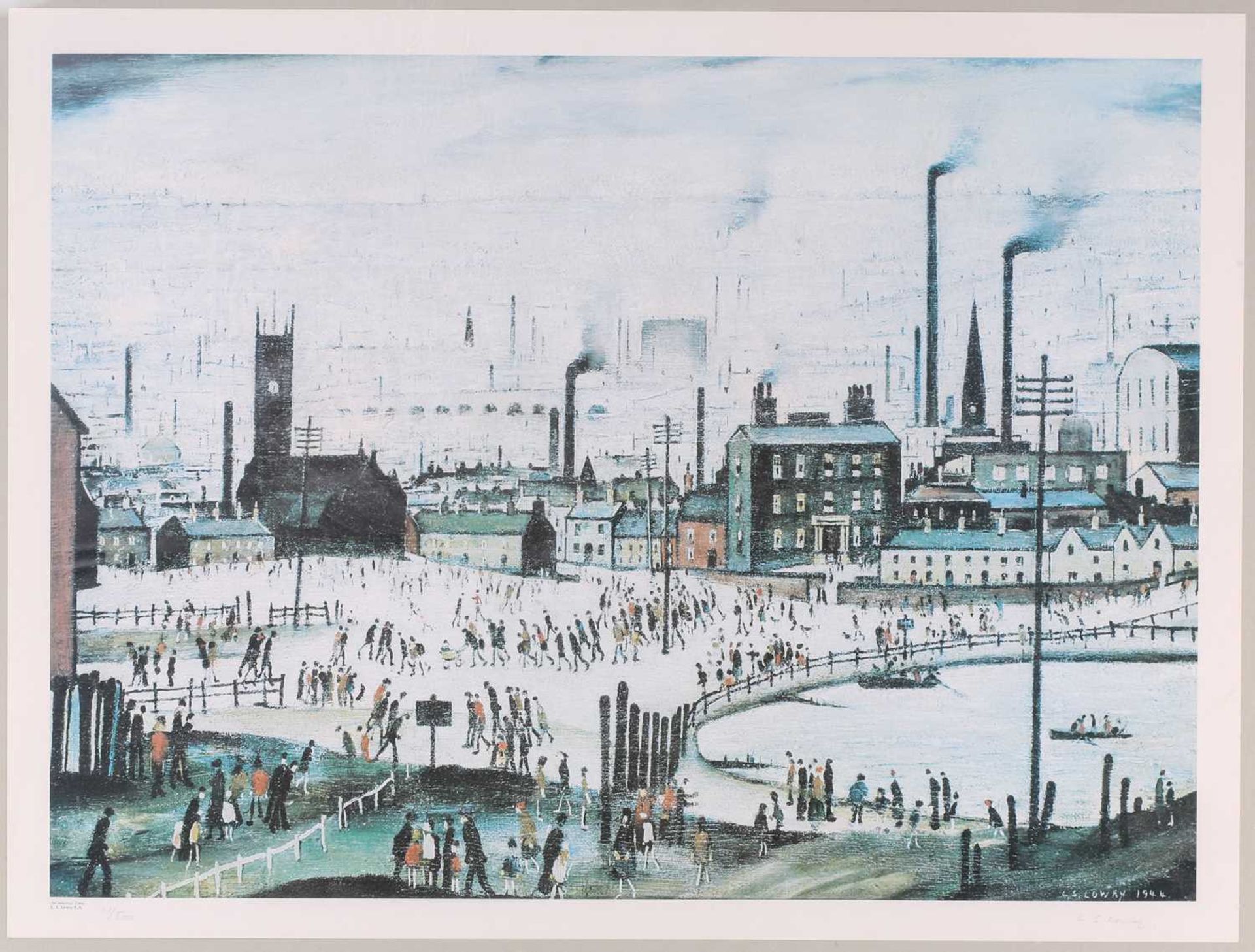 Laurence Stephen Lowry RA (1887-1976) British, 'An Industrial Town', limited edition print signed in - Image 2 of 12